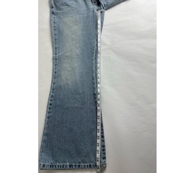 Vintage American Eagle Size 10 Short Hipster Y2K Low Rise Jeans Flare 2000s - Picture 10 of 12